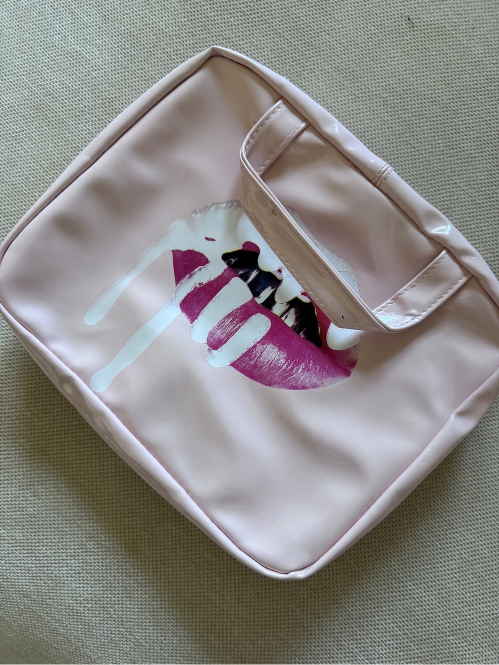 Kylie Cosmetics Pink Lip Print Makeup Bag